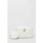 Torbica Liu Jo bela barva - bela. Majhna torbica iz kolekcije Liu Jo. Model na zapenjanje, izdelan iz ekološkega usnja. Model ima priloženo denarnico za kovance.