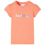vidaXL Otroška majica s kratkimi rokavi neon oranžna 128