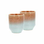 Oranžne lončene skodelice v kompletu 2 ks za espresso 80 ml Styles – Villa Collection