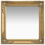 vidaXL Stensko ogledalo v baročnem stilu 60x60 cm zlato