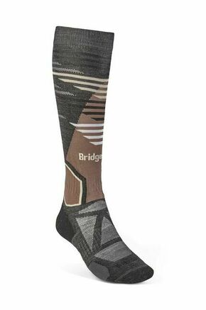 Smučarske nogavice Bridgedale Lightweight Merino Performane - siva. Smučarske nogavice iz kolekcije Bridgedale. Model izdelan iz termoaktivnega materiala z merino volno.