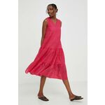 Obleka Answear Lab roza barva - roza. Obleka iz kolekcije Answear Lab. Model izdelan iz enobarvne tkanine. Kolekcija je na voljo izključno na Answear.si.