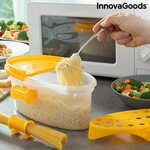 InnovaGoods Kuhalnik za testenine 4 v 1 za uporabo v mikrovalovni pečici z dodatki in recepti Pastrainest InnovaGoods