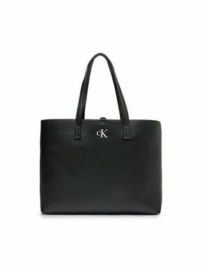 Calvin Klein Jeans Ročna torba Minimal Monogram Slim Tote34 K60K611501 Črna