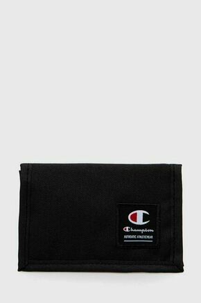 Denarnica Champion črna barva - črna. Mala denarnica iz kolekcije Champion. Model izdelan iz tekstilnega materiala. Lahek in udoben model