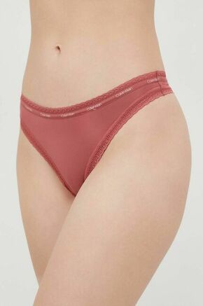 Tangice Calvin Klein Underwear roza barva - roza. Tangice iz kolekcije Calvin Klein Underwear. Model izdelan iz elastične pletenine.