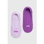 Nogavice Puma 2-pack ženske, vijolična barva, 938383 - vijolična. Kratke nogavice iz kolekcije Puma. Model izdelan iz elastičnega materiala. V kompletu sta dva para.