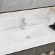 Keramični umivalnik pravokoten bel z odprtino za pipo 60x46 cm