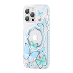 kingxbar magnetni etui serije butterfly iphone 14 pro max magsafe butterfly case blue