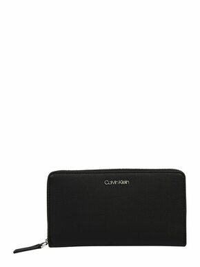 Calvin Klein denarnica - črna. Velika denarnica iz kolekcije Calvin Klein. Model narejen iz ekološkega usnja.
