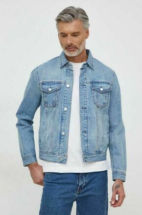Jeans jakna Armani Exchange moška - modra. Jakna iz kolekcije Armani Exchange. Prehoden model