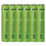 Polnilna baterija GP ReCyko 1000 mAh, HR03, AAA, 6 kos