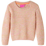 vidaXL Otroški pulover pleten nežno pink 104