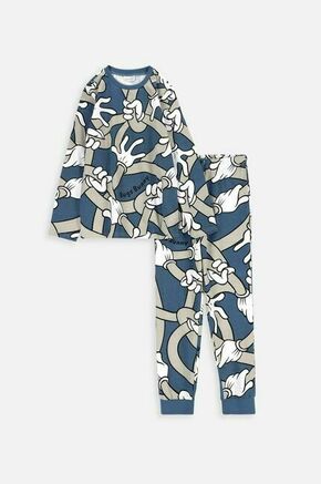 Otroška bombažna pižama Coccodrillo x Looney Tunes - modra. Otroška pižama iz kolekcije Coccodrillo. Model izdelan iz vzorčaste pletenine. Izjemno udobna tkanina z visoko vsebnostjo bombaža.
