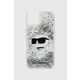Karl Lagerfeld iphone 14 plus 6,7" srebrn/srebrn trdi ovitek gliter choupette head
