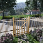 Enojna vrata za ograjo leska 100x120 cm