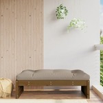 vidaXL Vrtni stolček za noge medeno rjav 120x80 cm trdna borovina