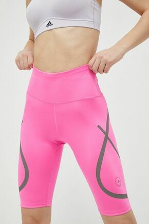 Kratke hlače za tek adidas by Stella McCartney roza barva - roza. Kratke hlače za tek iz kolekcije adidas by Stella McCartney. Model izdelan iz materiala