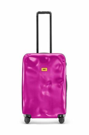 Kovček Crash Baggage ICON Medium Size roza barva - roza. Kovček iz kolekcije Crash Baggage. Model izdelan iz plastike.