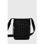 Torbica Calvin Klein črna barva, K60K612172 - črna. Majhna torbica iz kolekcije Calvin Klein. Model na zapenjanje, izdelan iz ekološkega usnja.