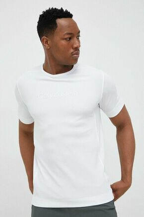 Kratka majica za vadbo Calvin Klein Performance Essentials bela barva - bela. Kratka majica za vadbo iz kolekcije Calvin Klein Performance. Model izdelan iz materiala