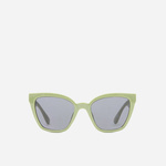 Otroška sončna očala Vans ženski, zelena barva - zelena. Otroški sončna očala iz kolekcije Vans. Model s enobarvnimi stekli in okvirji iz plastike. Ima filter UV 400.