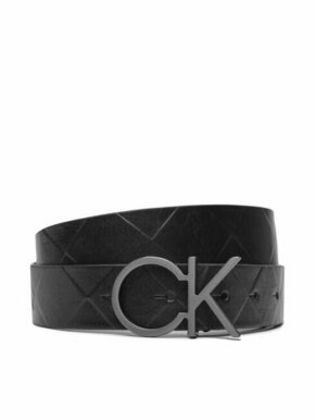 Calvin Klein Ženski pas Re-Lock Quilt Ck Logo Belt 30Mm K60K611102 Črna
