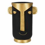 Črna/v zlati barvi visoka vaza iz poliresina 40 cm Tribal – Mauro Ferretti