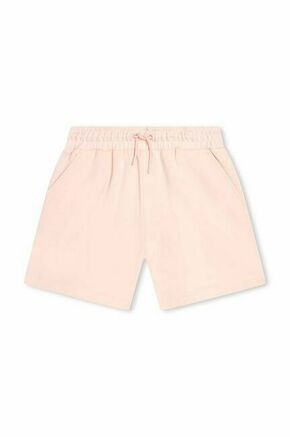 Otroške bombažne kratke hlače Kenzo Kids roza barva - roza. Otroški kratke hlače iz kolekcije Kenzo Kids. Model izdelan iz rahlo elastičnega materiala
