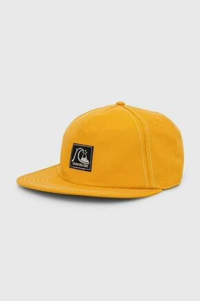 Bombažna bejzbolska kapa Quiksilver rumena barva - rumena. Kapa s šiltom vrste snapback iz kolekcije Quiksilver. Model izdelan iz tkanine z nalepko.