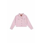 Otroška jeans jakna Levi's LVG COLOR BABY BAGGY TRUCKER roza barva - roza. Otroška jakna iz kolekcije Levi's. Lahek model, izdelan iz bombažnega materiala.