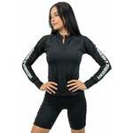 Nebbia Long Sleeve Zipper Top Winner Black M Fitnes majica