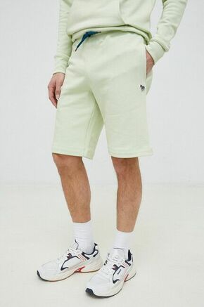 Bombažne kratke hlače PS Paul Smith zelena barva - zelena. Kratke hlače iz kolekcije PS Paul Smith. Model izdelan iz pletenine. Izjemno udoben material.