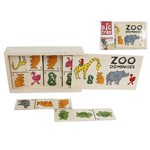 WEBHIDDENBRAND Domino lesene živali 15,5x9 x4 cm 28 kosov v leseni škatli v foliji