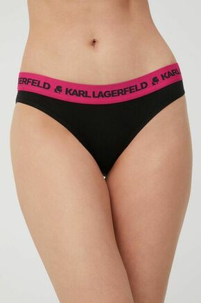 Spodnjice Karl Lagerfeld črna barva - črna. Spodnjice iz kolekcije Karl Lagerfeld. Model izdelan iz elastične pletenine. V kompletu sta dva para.