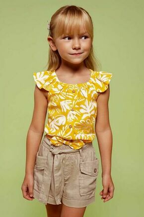 Otroške kratke hlače Mayoral bež barva - bež. Otroški kratke hlače iz kolekcije Mayoral. Model izdelan iz enobarvnega materiala. Model iz izjemno udobne tkanine z visoko vsebnostjo bombaža.