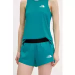 Športne kratke hlače The North Face Breeze ženske, zelena barva, NF0A8BNX6GO1 - turkizna. Športne kratke hlače iz kolekcije The North Face. Model izdelan iz recikliranega materiala, ki odvaja vlago.