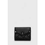 Usnjena denarnica Kurt Geiger London ženski, črna barva - črna. Mala denarnica iz kolekcije Kurt Geiger London. Model izdelan iz naravnega usnja.