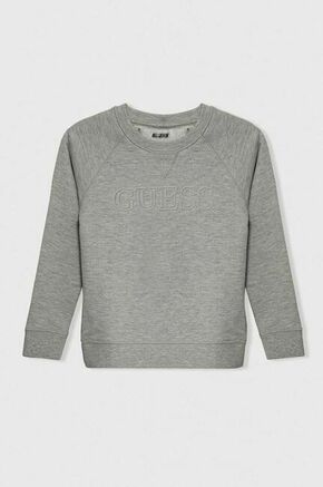 Otroški pulover Guess siva barva - siva. Otroški pulover iz kolekcije Guess