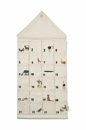 Adventni koledar za otroke Liewood Babbo - bež. Adventni koledar iz kolekcije Liewood. Izdelek je izdelan iz organskega bombaža.