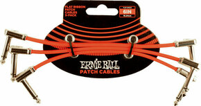 Ernie Ball Flat Ribbon Patch Cable Rdeča 15 cm Kotni - Kotni