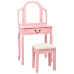 shumee Mizica za ličenje s stolčkom roza 65x36x128cm pavlovnija in MDF