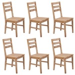 vidaXL Jedilni stoli 6 kosov trden akacijev les