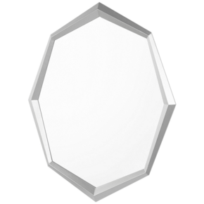 Beliani Stensko ogledalo v srebrnem okvirju 91 x 66 cm OENO
