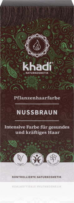 "Khadi® Rastlinska barva za lase lešnikovo rjava - 100 g"