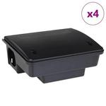 vidaXL Mišolovke 4 kosi črne 23x19x9,5 cm