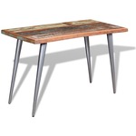 VIDAXL Jedilna miza iz trdnega predelanega lesa 120x60x76 cm