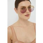 Sončna očala Chloé ženski, vijolična barva - vijolična. Sončna očala iz kolekcije Chloé. Model s toniranimi stekli in okvirji iz kovine. Ima filter UV 400.