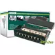 Digitus namizni CAT 6 povezovalni panel, zaščiten, razred E, 8 priključkov RJ45, 8P8C, LSA, črn, 482x44x109
