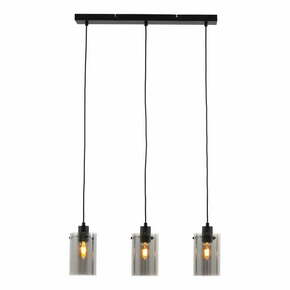 Črna stropna svetilka s steklenim senčnikom 65x12 cm Vancouver - Light &amp; Living